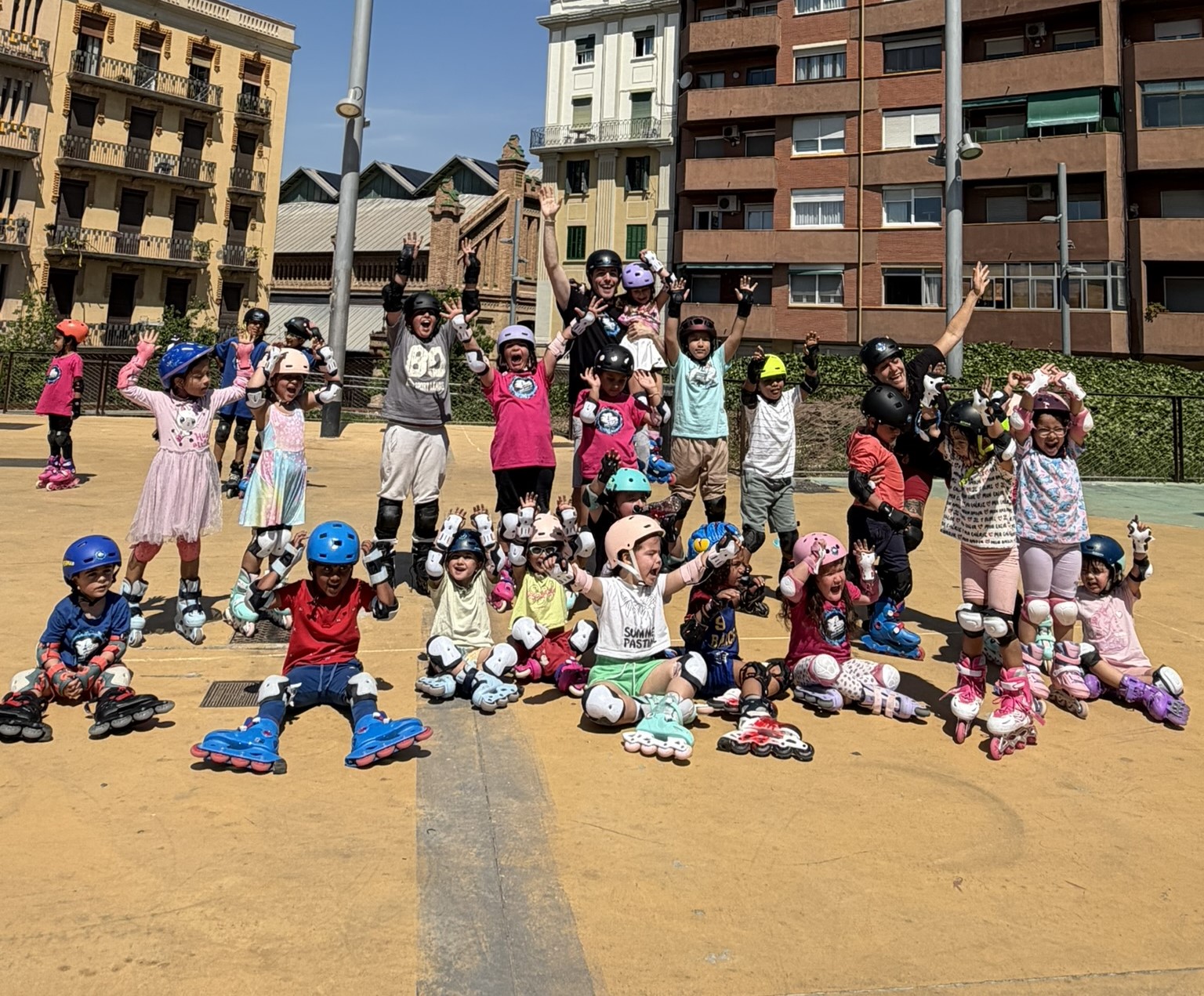 Alumnos de Patinaje Ardiente en Barcelona